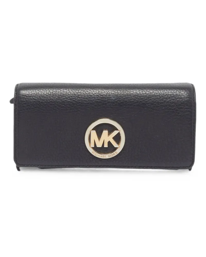 Michael Kors Fulton leather continental wallet - Schwarz Schwarz