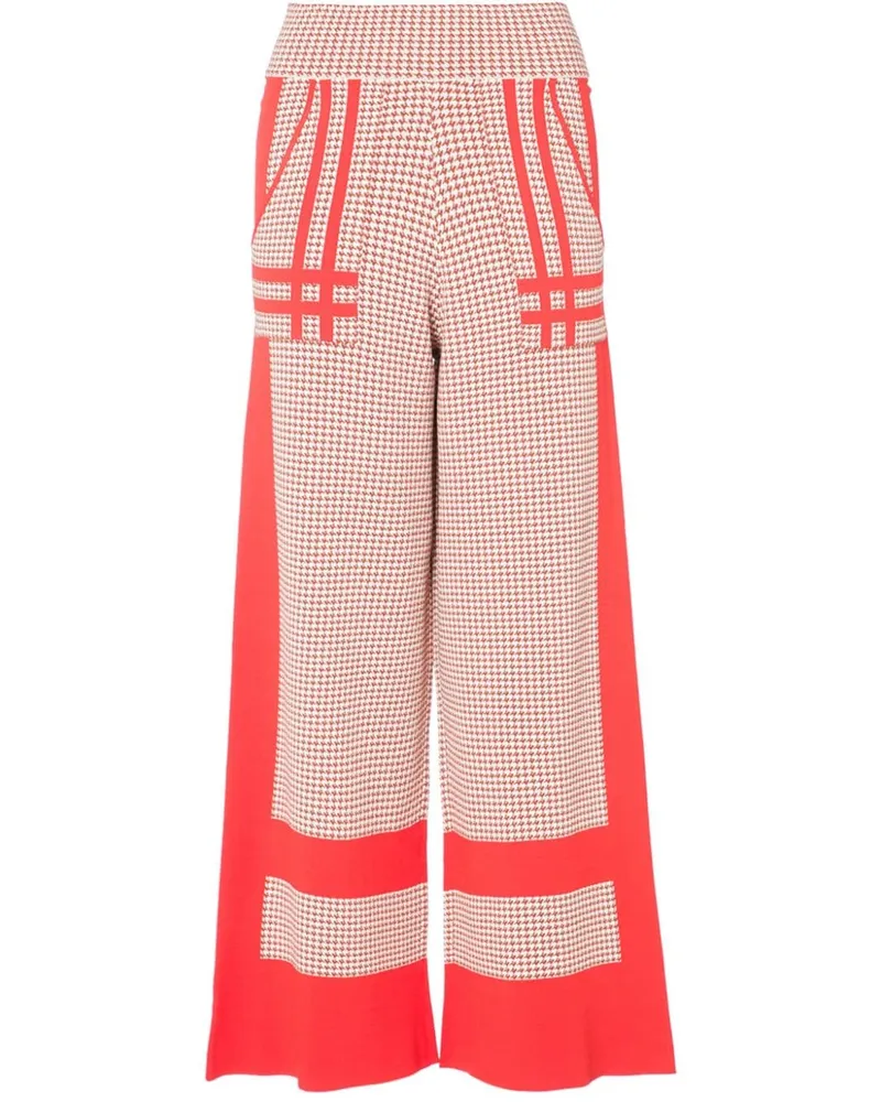 Temperley London Gestrickte Orelie Hose - Rot Rot