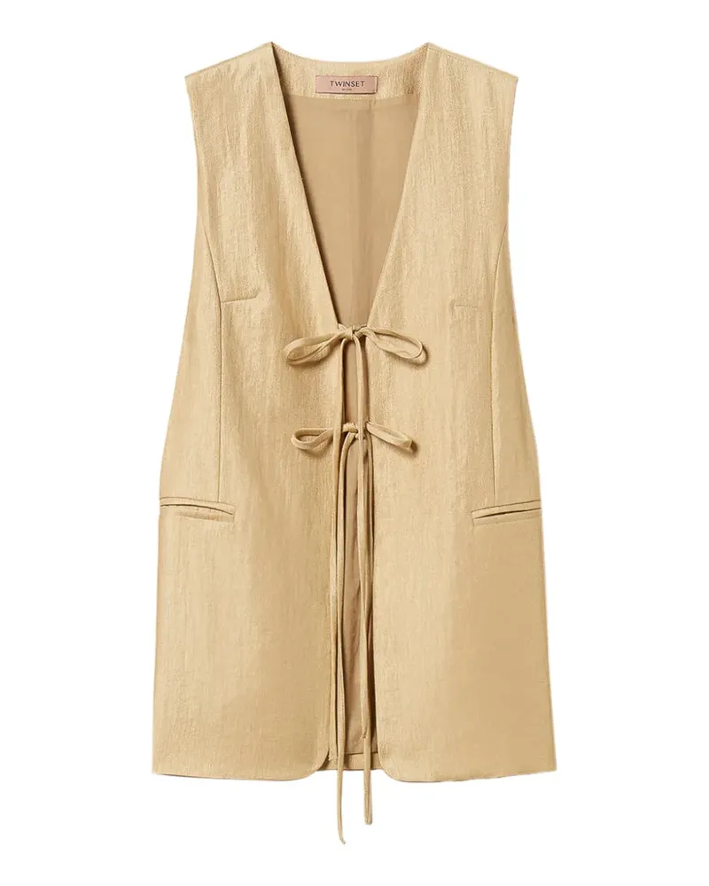 Twin-Set V-neck blazer - Nude Nude