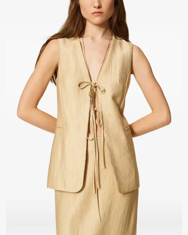 Twin-Set V-neck blazer - Nude Nude