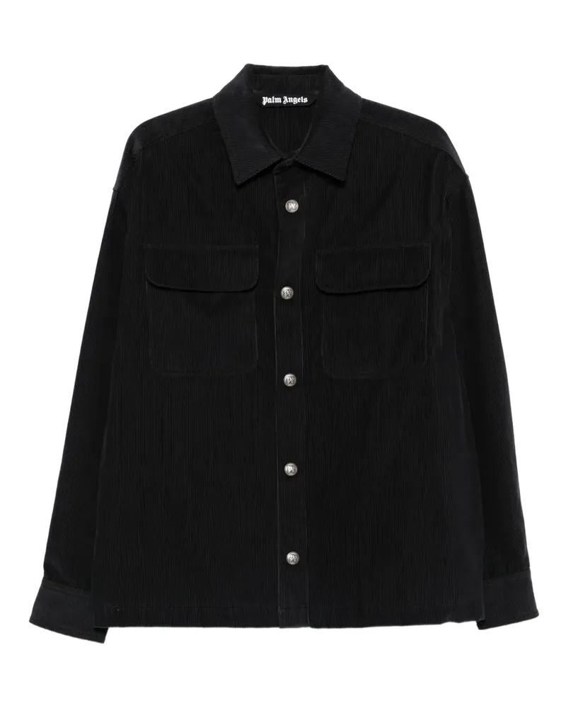 Palm Angels Hemdjacke aus Cord mit Knopfverschluss - Grau Grau