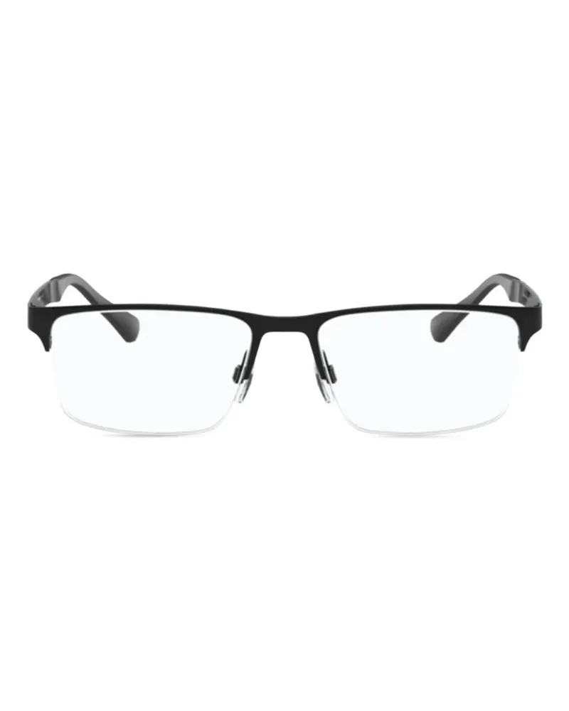 Emporio Armani Brille mit eckigem Gestell - Schwarz Schwarz