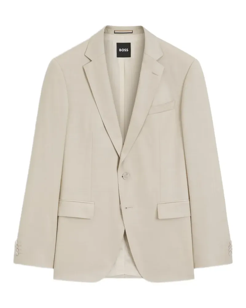 HUGO BOSS Schmale Anzugjacke aus Schurwolle - Nude Nude