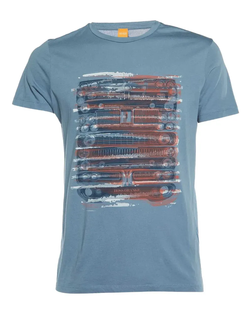 HUGO BOSS T-Shirt mit grafischem Print - Blau Blau