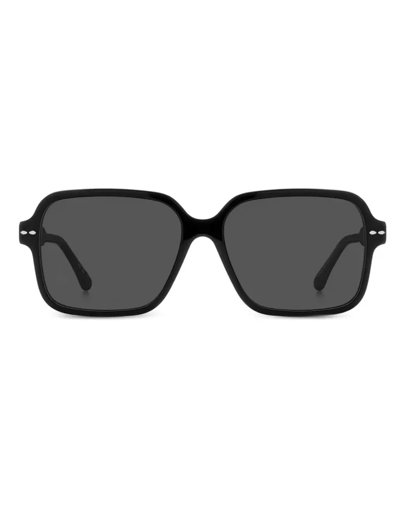 Isabel Marant Sonnenbrille mit eckigem Gestell - Schwarz Schwarz