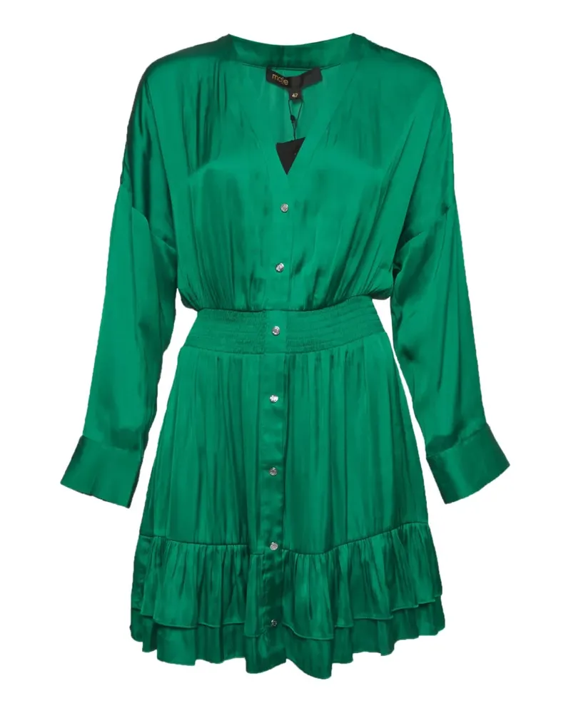 Maje Rumia Minikleid mit Rüschen - Grün Grün