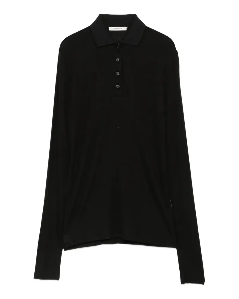 Entire Studios Langärmeliges Poloshirt - Schwarz Schwarz