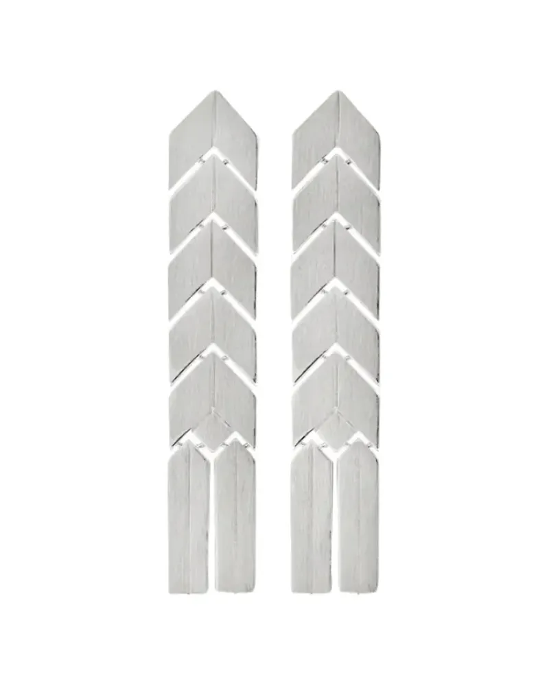 BEVZA spikelet flat earrings - Silber Silber