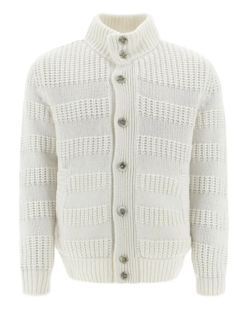 Herno Geknöpfter Cardigan - Weiß Weiß