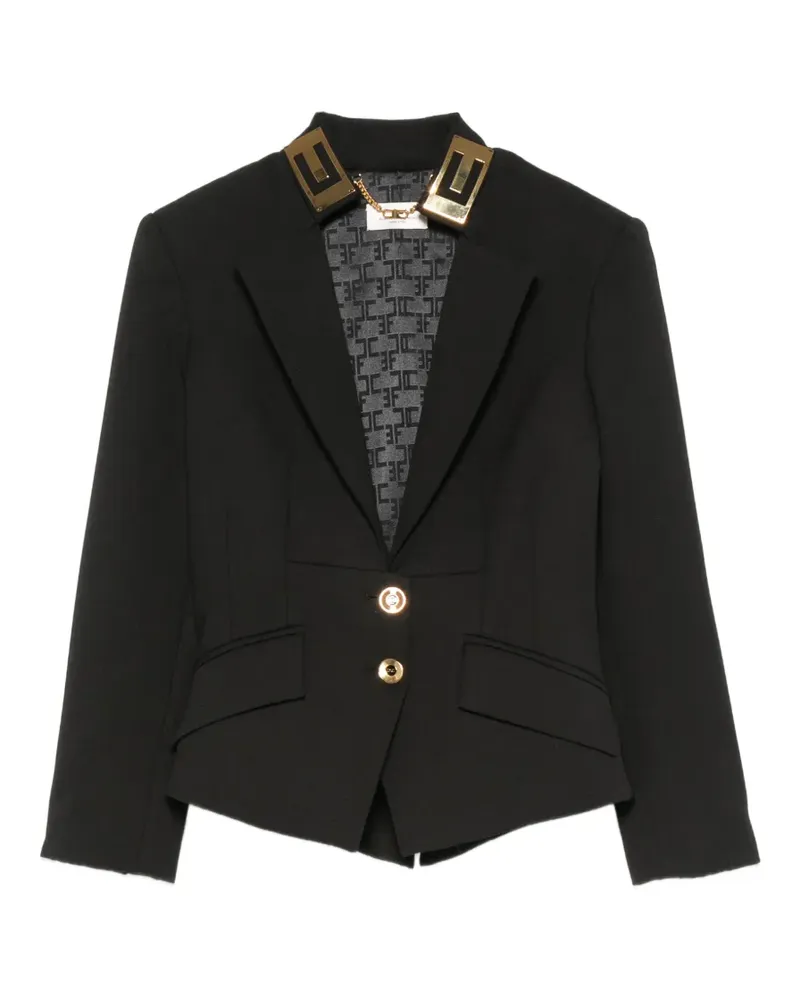Elisabetta Franchi double-button peaked-lapel blazer - Schwarz Schwarz