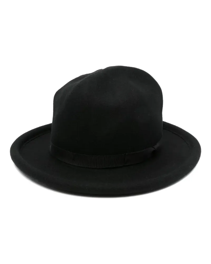 Yohji Yamamoto Klassischer Fedora - Schwarz Schwarz