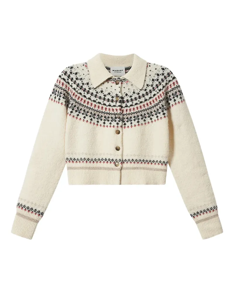 Isabel Marant Cardigan mit Fair-Isle-Strickmuster - Weiß Weiß