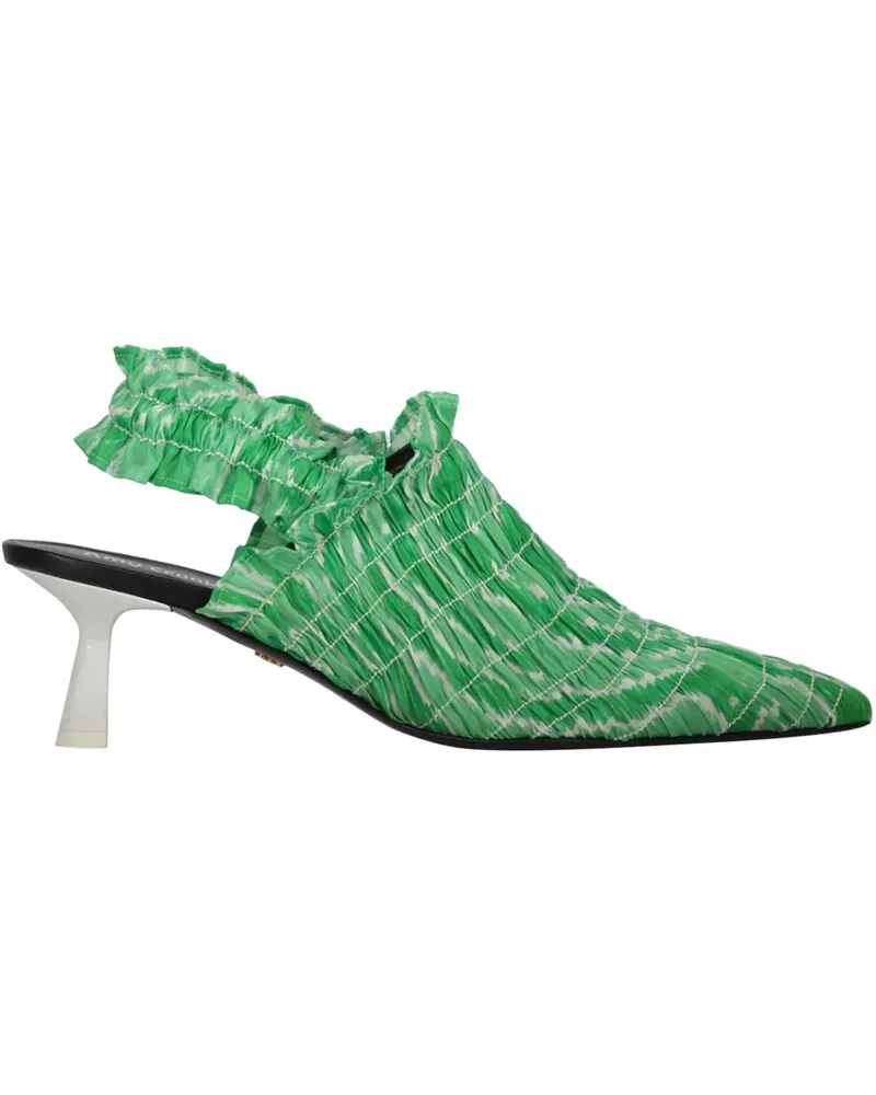 Amy Crookes Elastische Mules 50mm - Grün Grün
