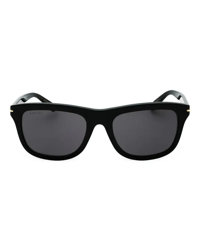 Gucci Sonnenbrille mit eckigem Gestell - Schwarz Schwarz