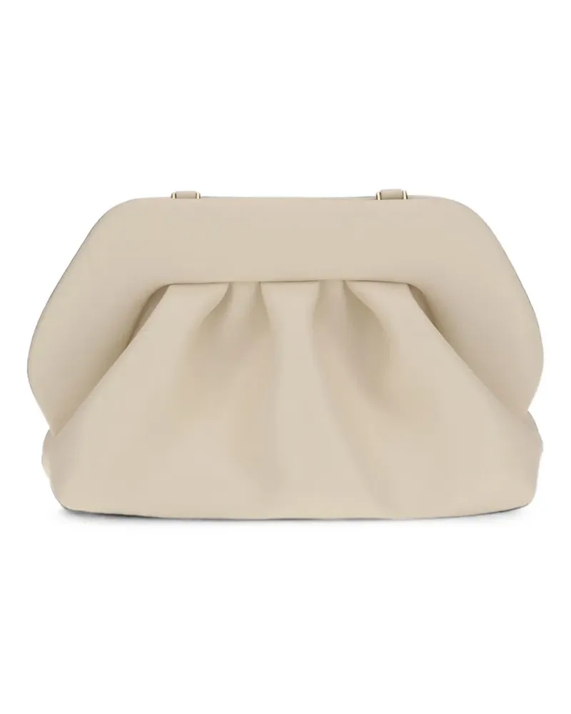 THEMOIRÈ medium Bios ruched clutch bag - Nude Nude