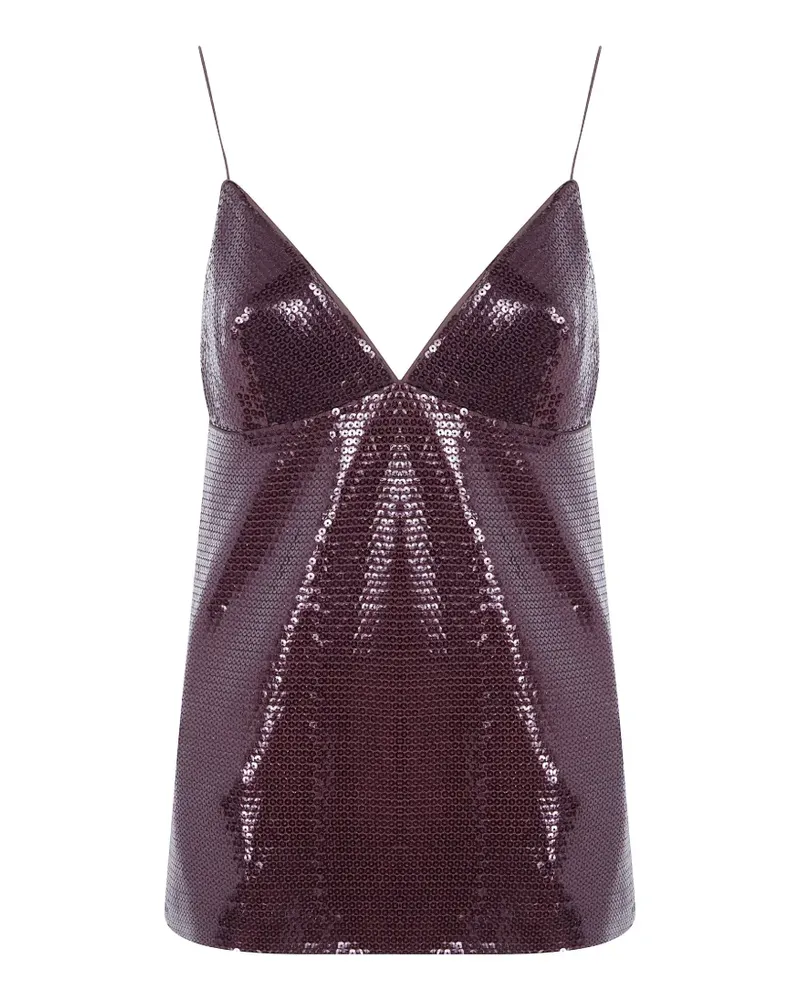 Alberta Ferretti sequin-embellished tank top - Violett Violett