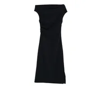 P.A.R.O H. Midikleid mit Raffungen - Schwarz