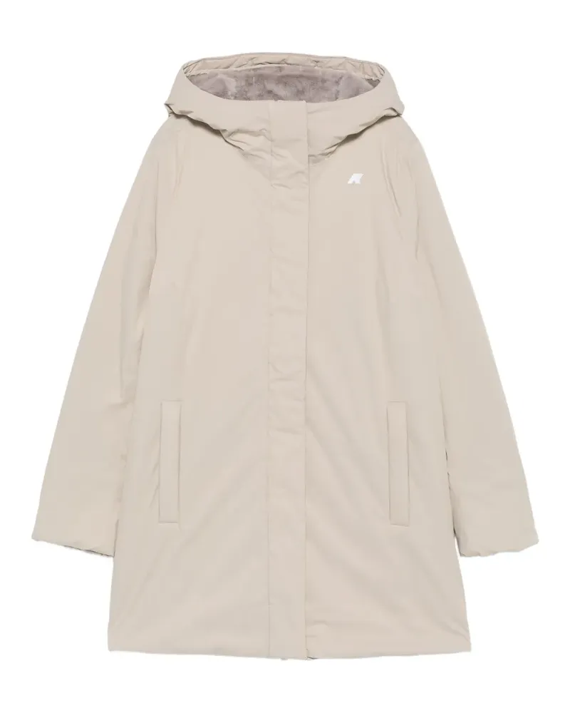 K-Way Kapuzenmantel mit Logo-Patch - Nude Nude