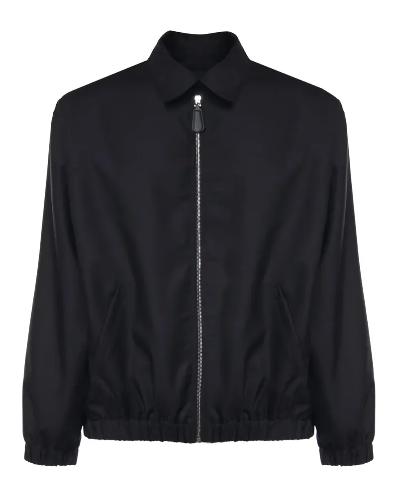 Giuliano Galiano Asher elasticated-trim zip-up jacket - Schwarz Schwarz