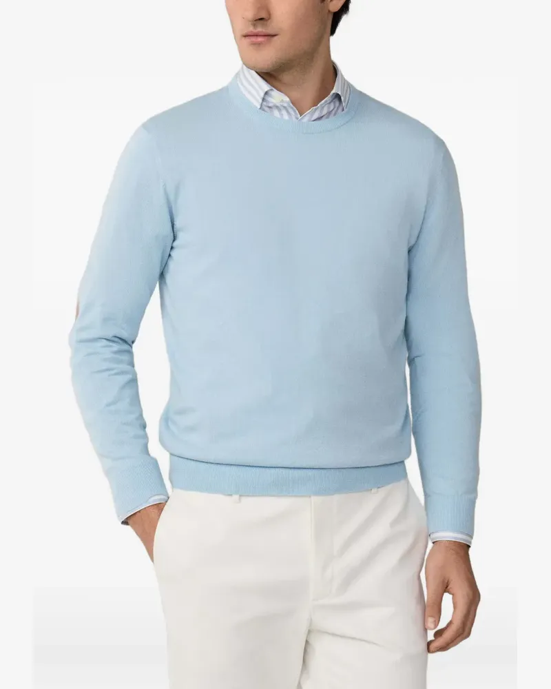 Hackett Pullover mit Ellenbogen-Patches - Blau Blau