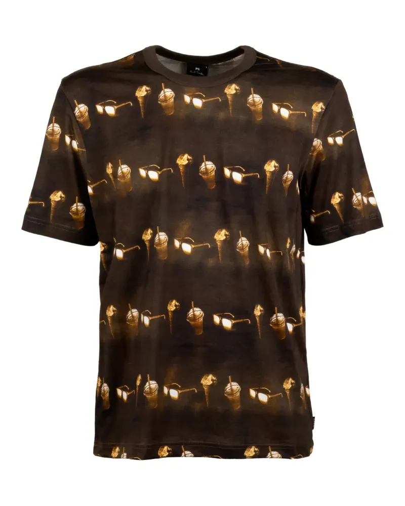 Paul Smith printed T-shirt - Braun Braun