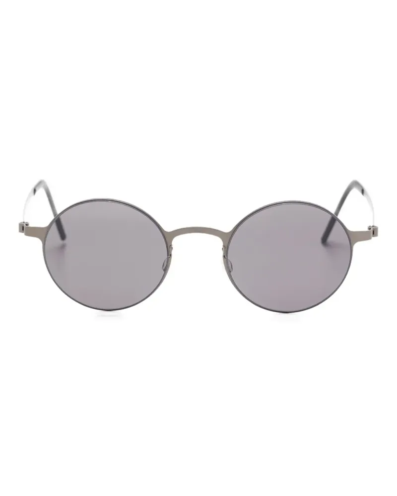 Lindberg Strip 89017 Sonnenbrille mit rundem Gestell - Grau Grau