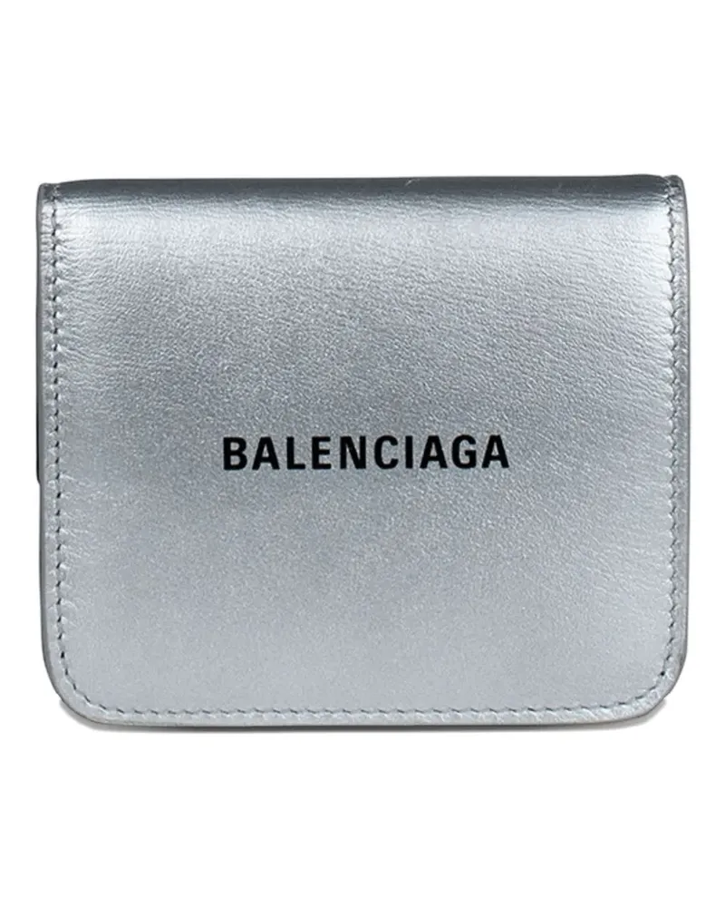 Balenciaga Portemonnaie mit Druckknöpfen - Silber Silber
