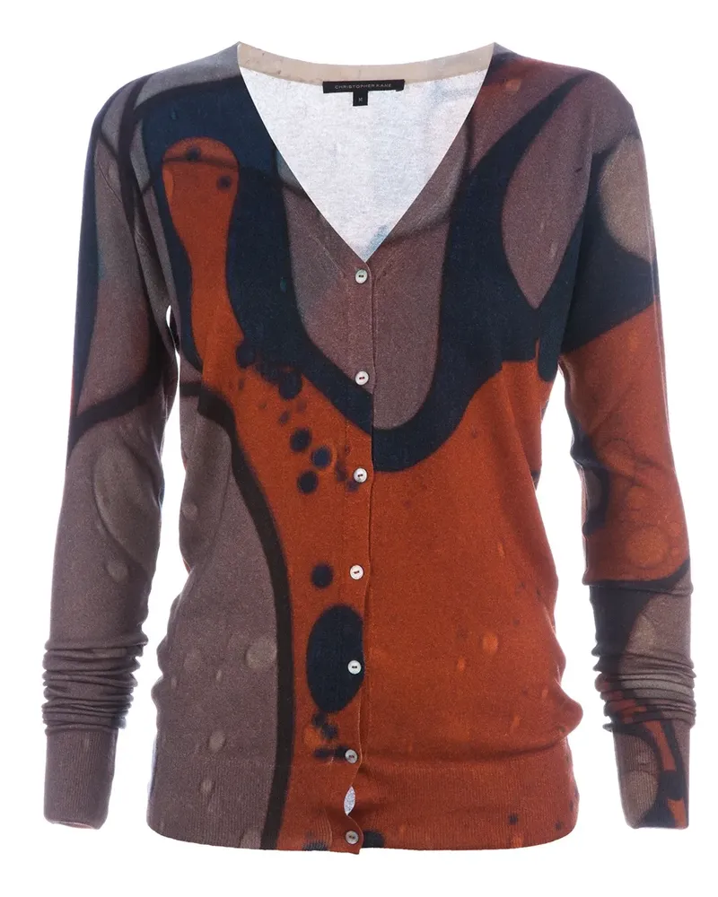 Christopher Kane Marble print cardigan - Blau Blau