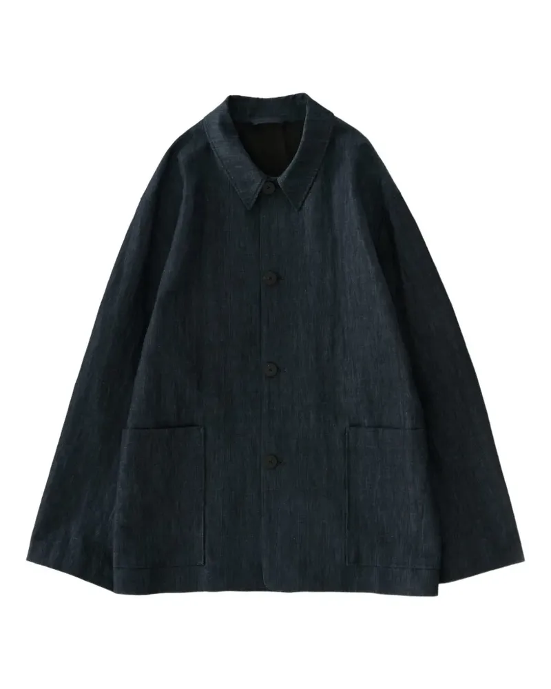 Studio Nicholson Nopi patch pocket jacket - Blau Blau