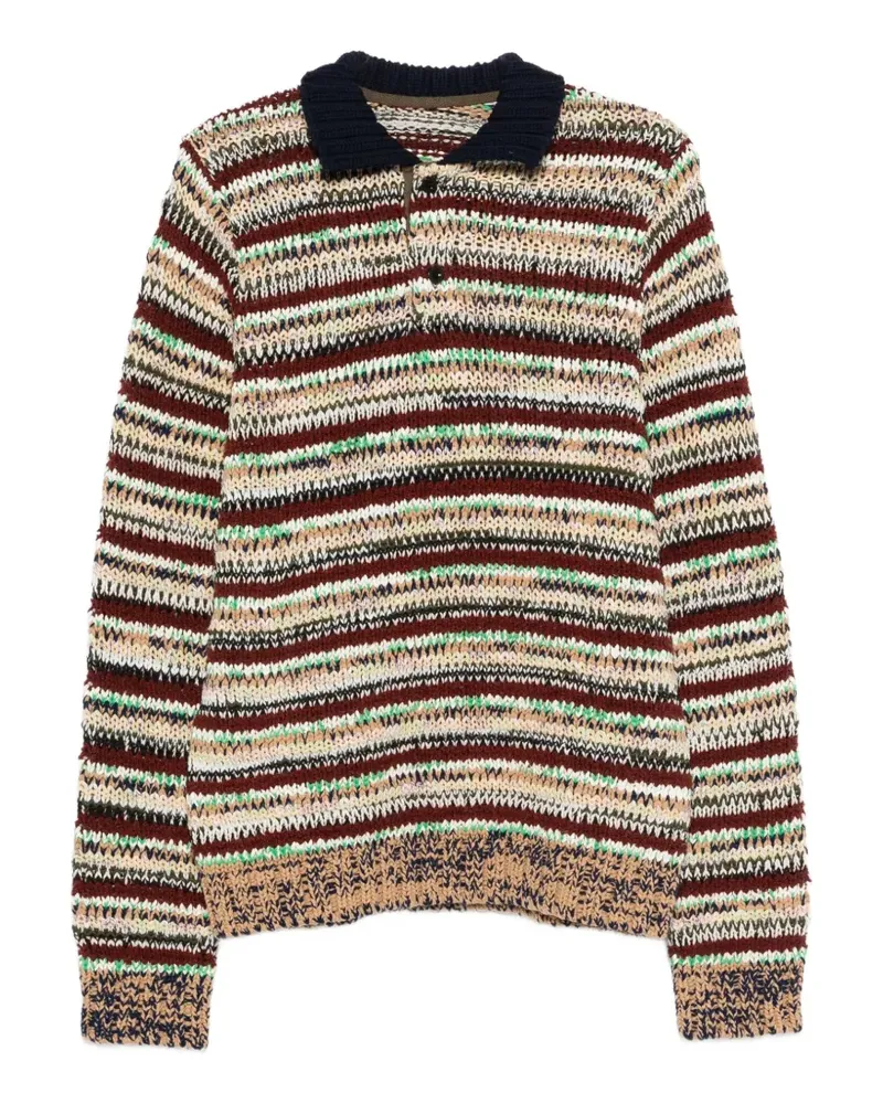 Sacai striped polo knitwear - Braun Braun