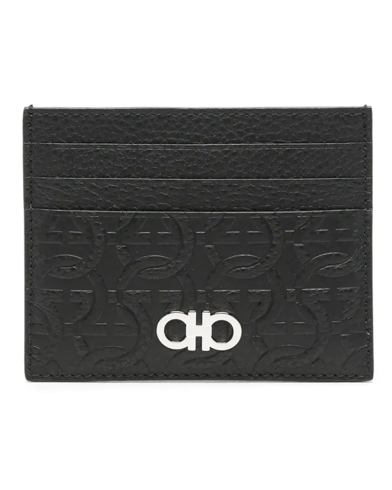 Ferragamo Kartenetui mit Logo-Prägung - Schwarz Schwarz
