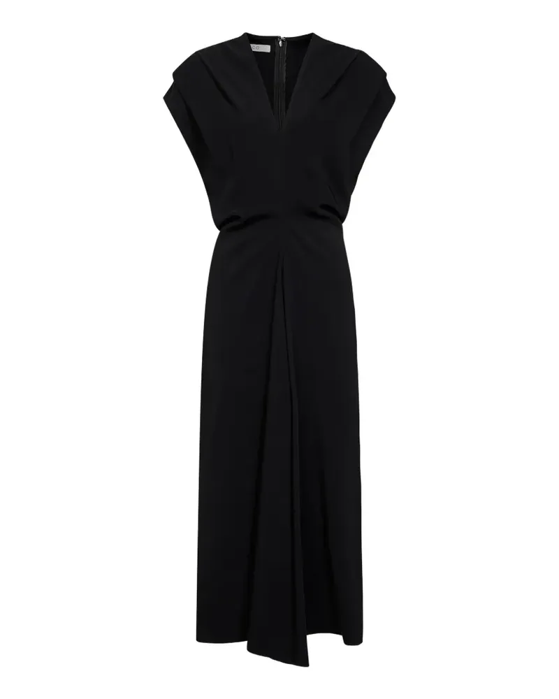 Co V-neck midi dress - Schwarz Schwarz