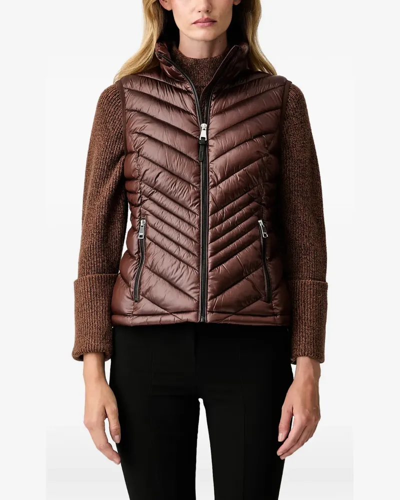 DKNY chevron-quilted gilet - Braun Braun