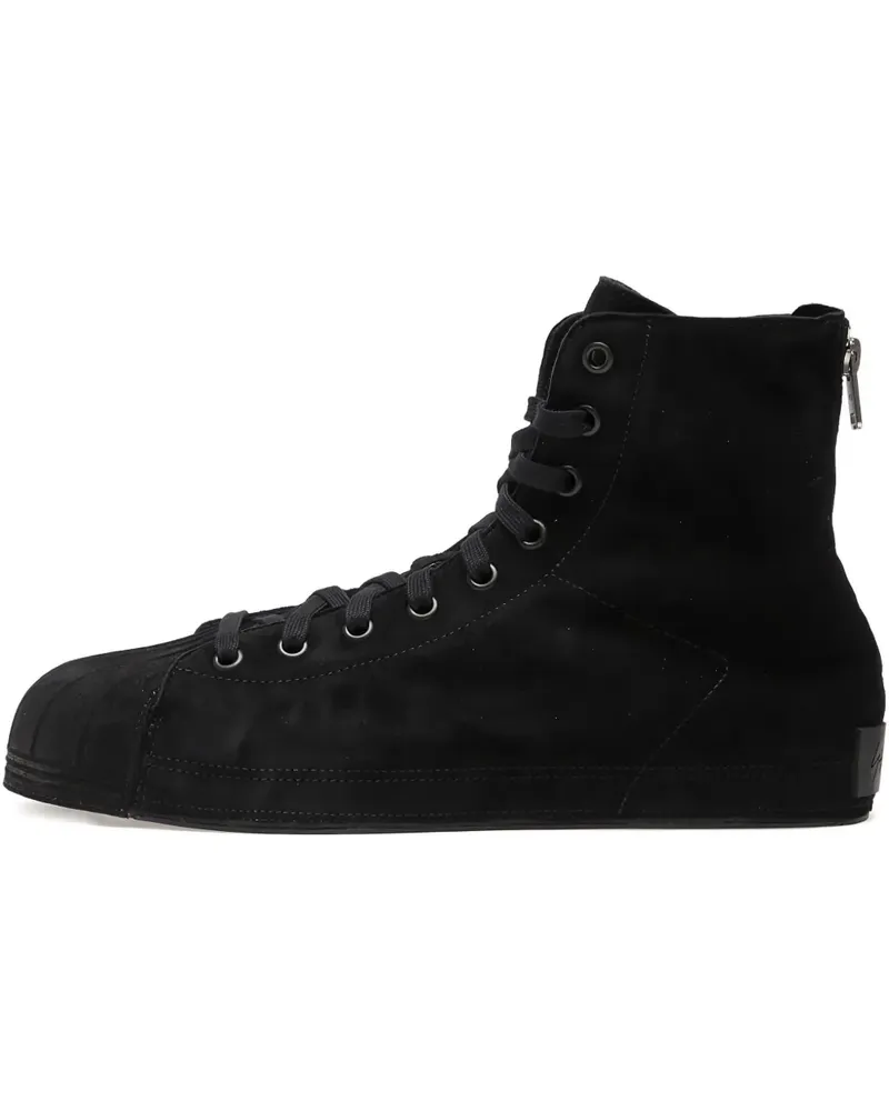 Y-3 lace-up zip trainers - Schwarz Schwarz