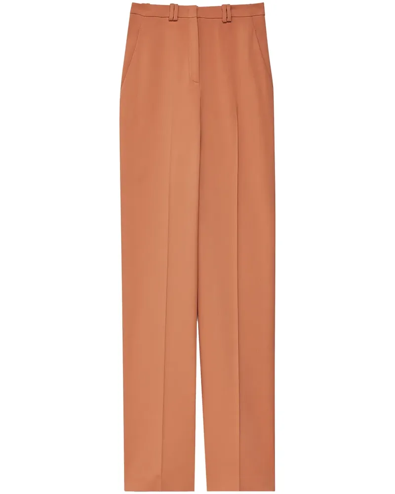 Another Tomorrow Viskose-Hose mit geradem Bein - Orange Orange