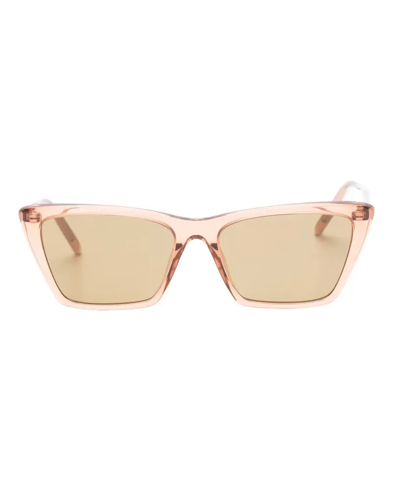 Saint Laurent Sonnenbrille mit geometrischem Gestell - Braun Braun