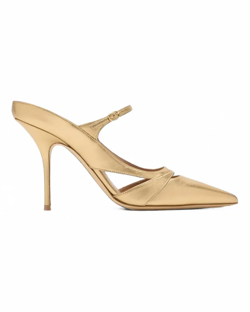 Malone Souliers Patty metallic-leather mules - Gold Gold