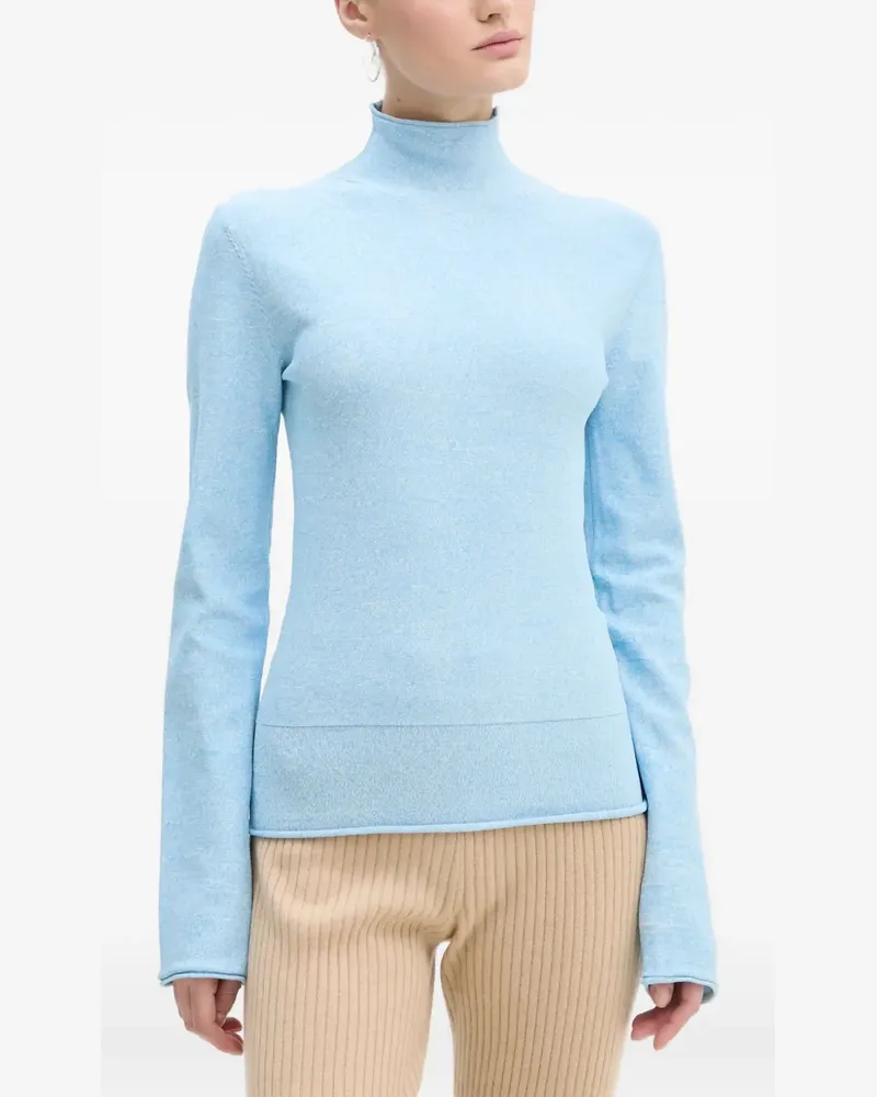 AERON high-neck top - Blau Blau