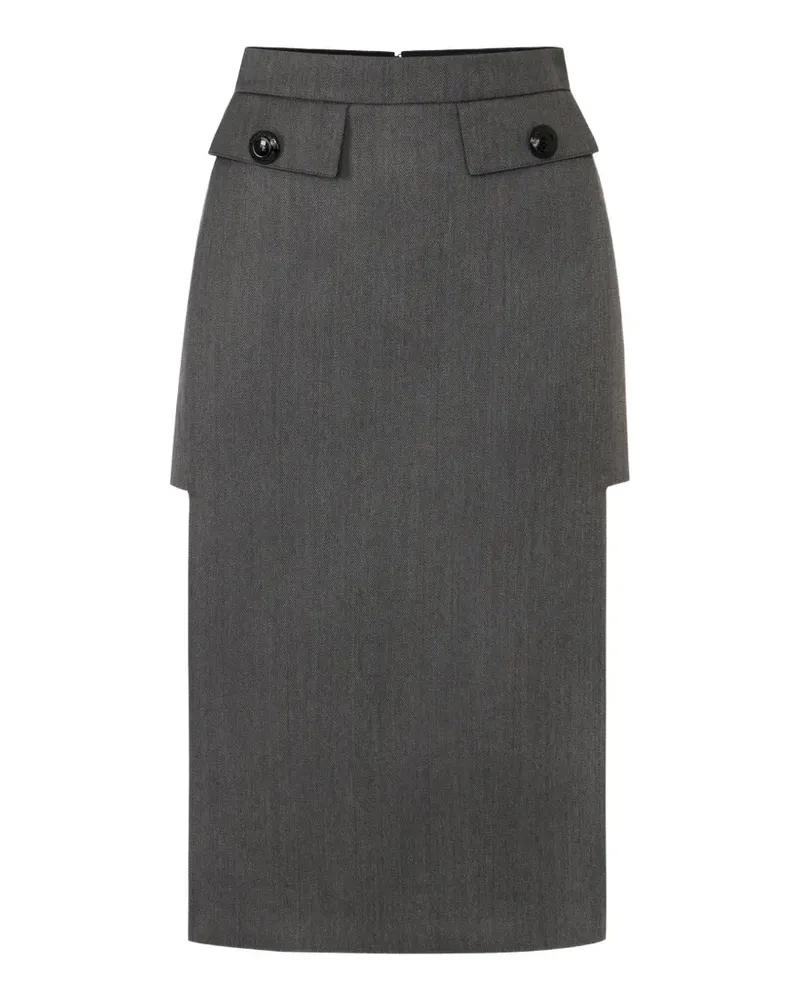 Elisabetta Franchi Cool wool skirt - Grau Grau