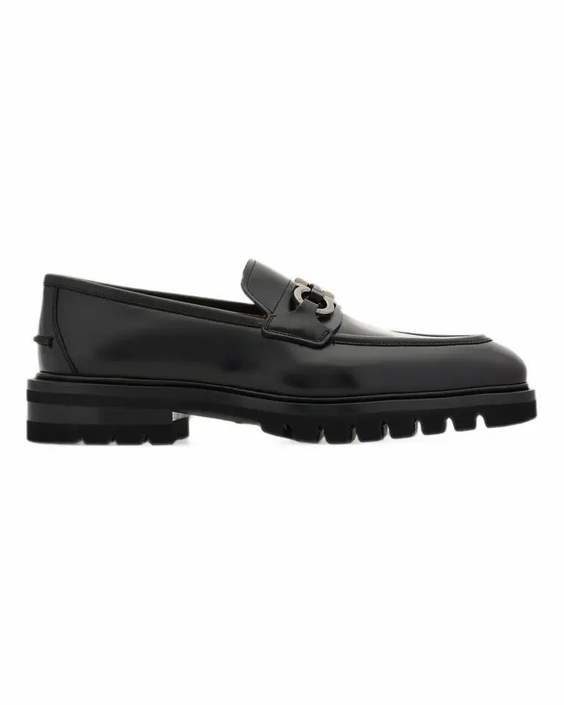 Ferragamo Loafer mit Gancini-Detail - Schwarz Schwarz