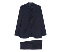 notch-lapel single-breasted suit - Blau