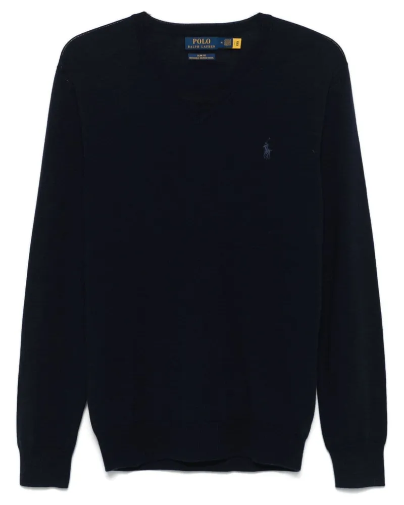 Ralph Lauren Pullover mit Polo Pony - Blau Blau