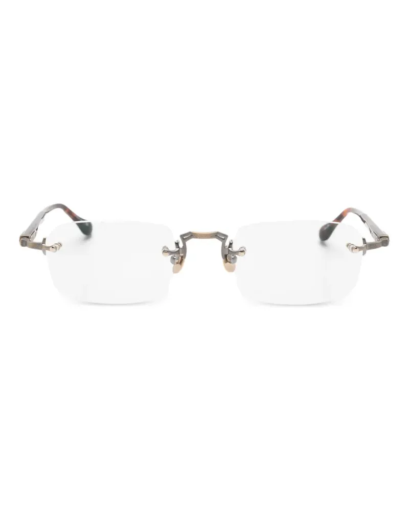 MATSUDA Rahmenlose Brille mit eckigen Gläsern - Braun Braun