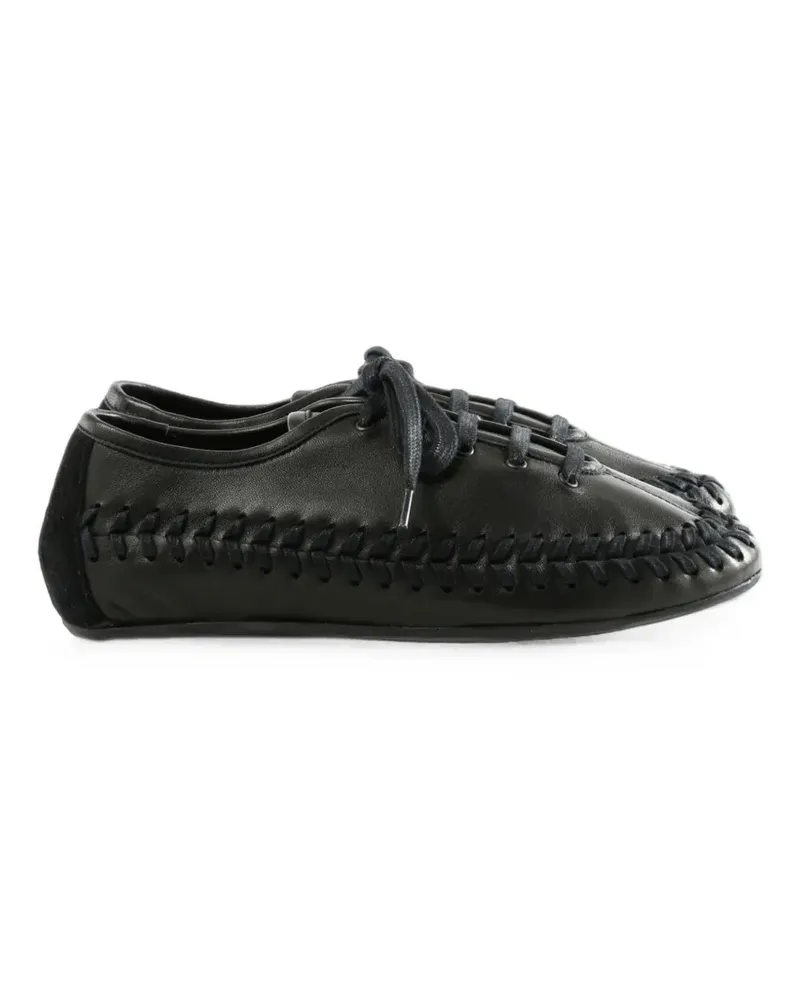 HEREU Sneakers mit Ziernaht - Schwarz Schwarz