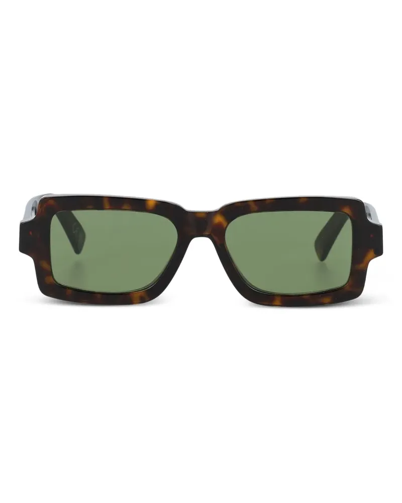 RETROSUPERFUTURE Eckige Sonnenbrille mit Havana-Muster - Braun Braun
