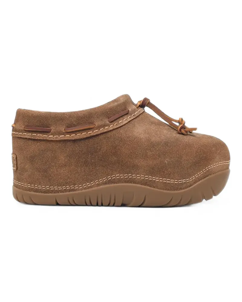 UGG Slipper mit Plateausohle und Lederspitze - Braun Braun