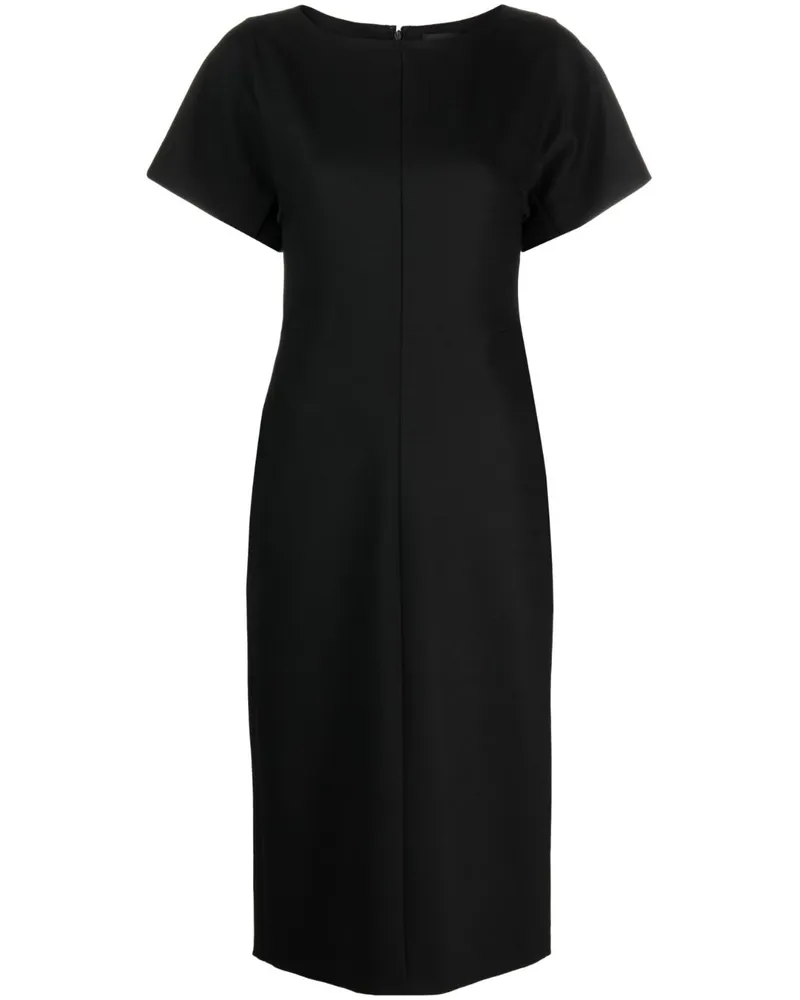 Fabiana Filippi Midikleid mit kurzen Ärmeln - Schwarz Schwarz