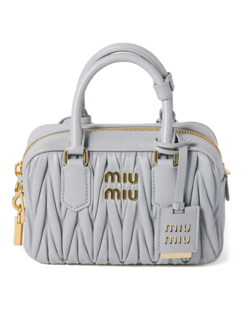 Miu Miu Schultertasche aus Matelasse-Leder - Grau Grau
