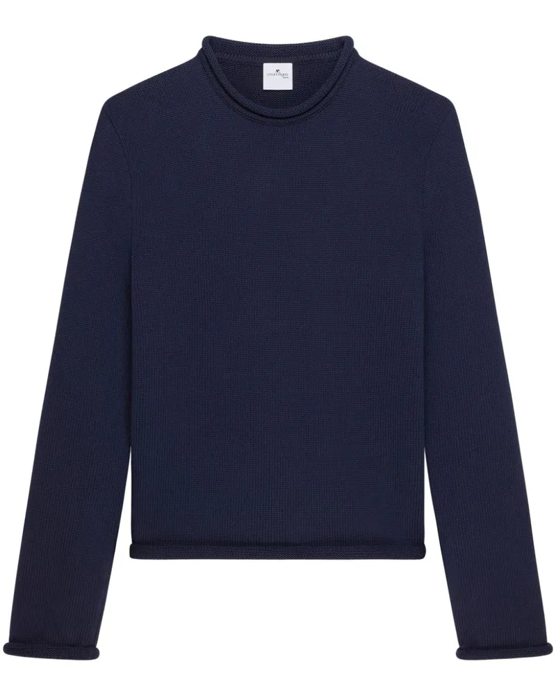 Courrèges Fein gestrickter Pullover - Blau Blau