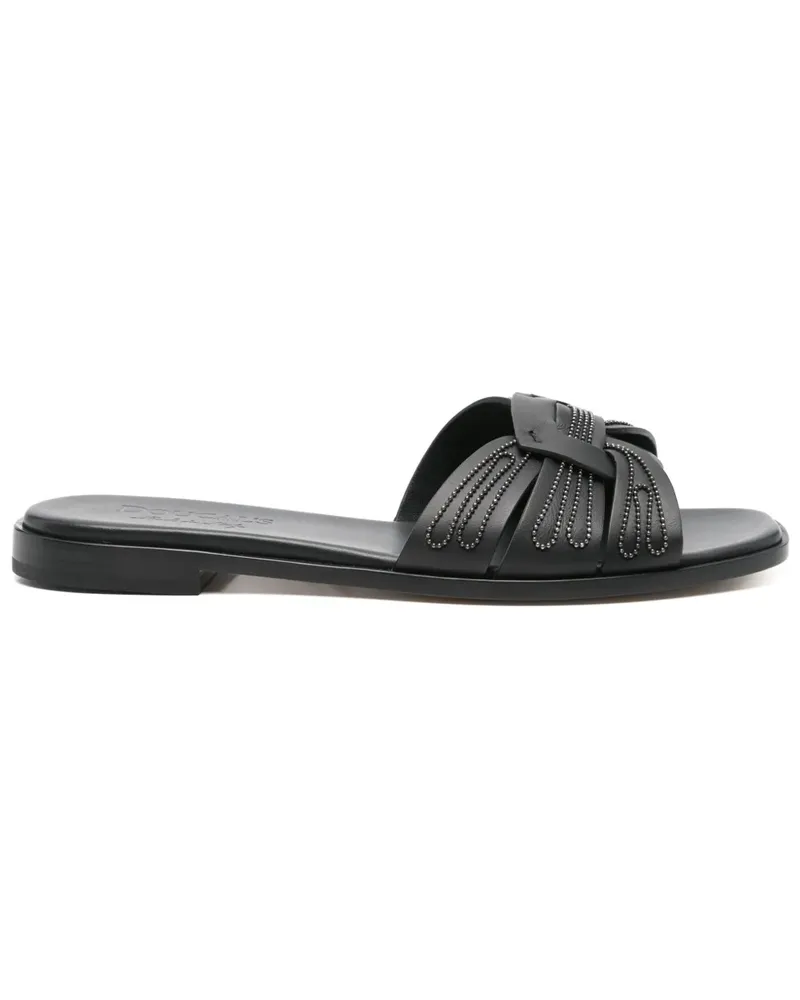 Doucal´s Flache Sandalen - Schwarz Schwarz